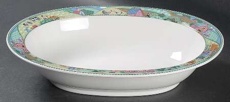 Country Fences 11" Oval Vegetable Bowl