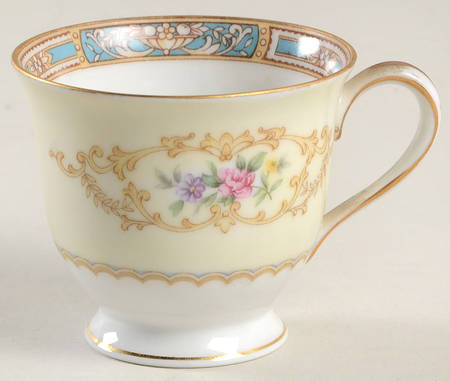 Colby (Blue on Edge) Footed Demitasse Cup
