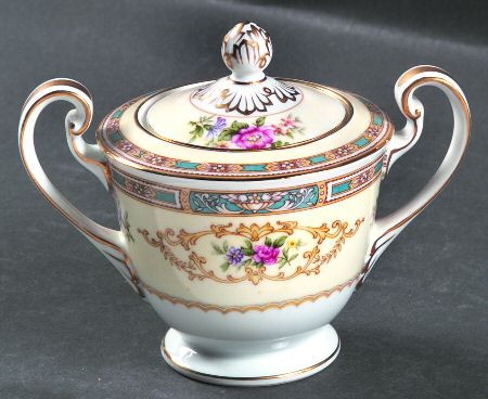 Colby (Blue on Edge) Mini Sugar Bowl & Lid
