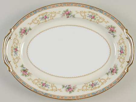 Colby (Blue on Edge) 13" Oval Serving Platter