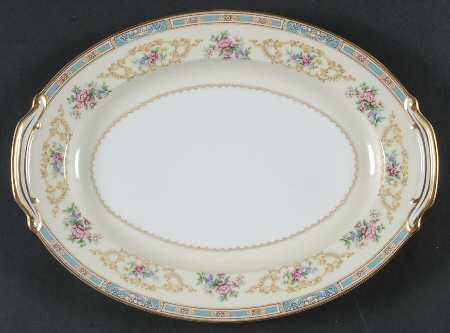 Colby (Blue on Edge) 11" Oval Serving Platter