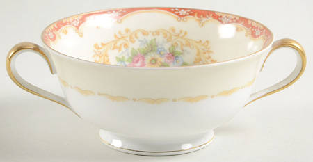 Colby (Rust On Edge) Footed Cream Soup Bowl