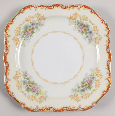 Colby (Rust On Edge) Square Salad Plate