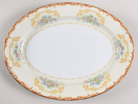 Colby (Rust On Edge) 14" Oval Serving Platter