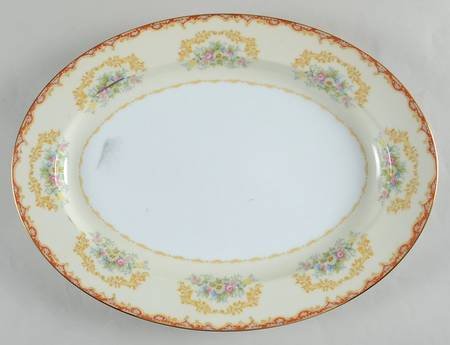Colby (Rust On Edge) 16" Oval Serving Platter