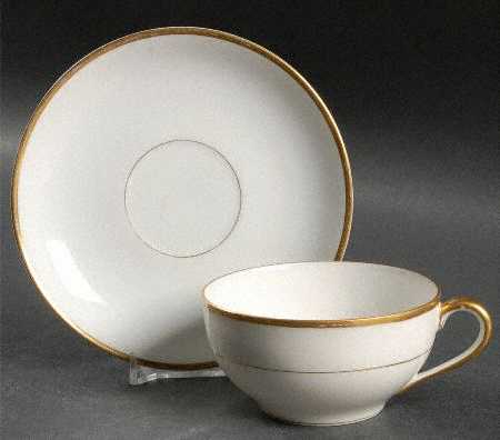 Colonial (No Number) Flat Cup & Saucer Set