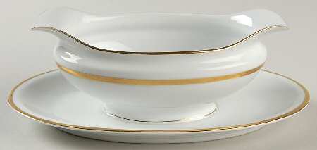 Colonial (No Number) Gravy Boat with Attached Underplate