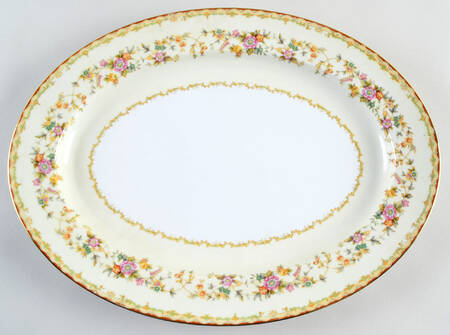 Columbine (3803) 16" Oval Serving Platter