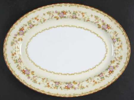 Columbine (3803) 13" Oval Serving Platter