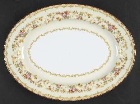 Columbine (3803) 11" Oval Serving Platter