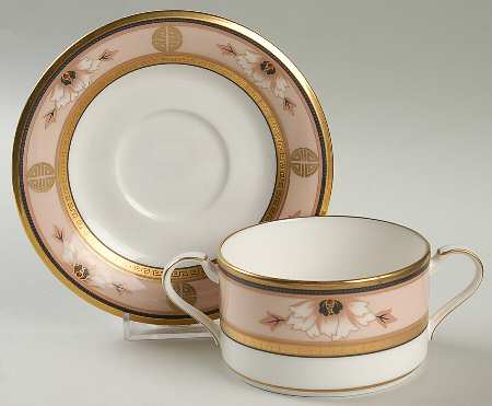 Commemoration Cream Soup Bowl & Bread Plate/Saucer Set