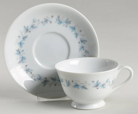 Concord (Platinum Trim) Footed Cup & Saucer Set