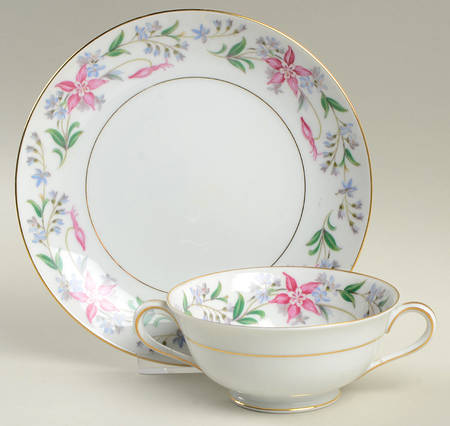 Constance Footed Cream Soup Bowl & Saucer Set