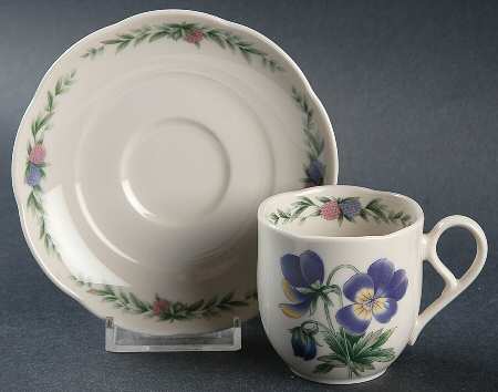 Conservatory Flat Demitasse Cup & Saucer Set