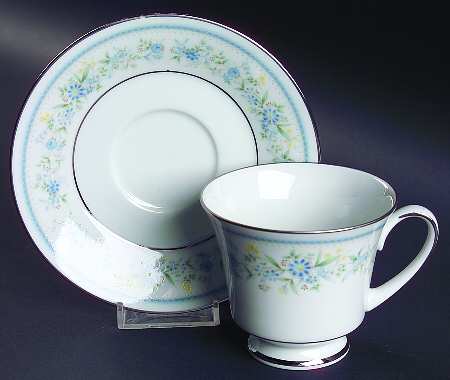Contentment Footed Cup & Saucer Set