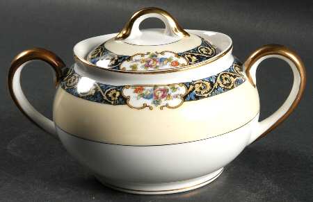 Copley (Cream Rim) Sugar Bowl & Lid