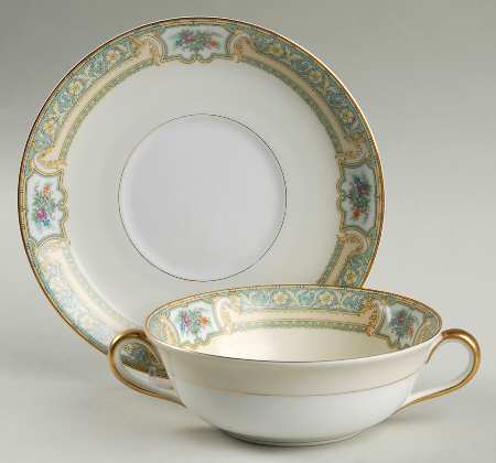 Corinthia Flat Cream Soup Bowl & Saucer Set