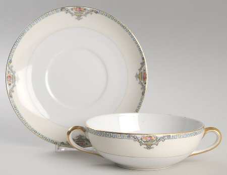 Cortez Flat Cream Soup Bowl & Saucer Set