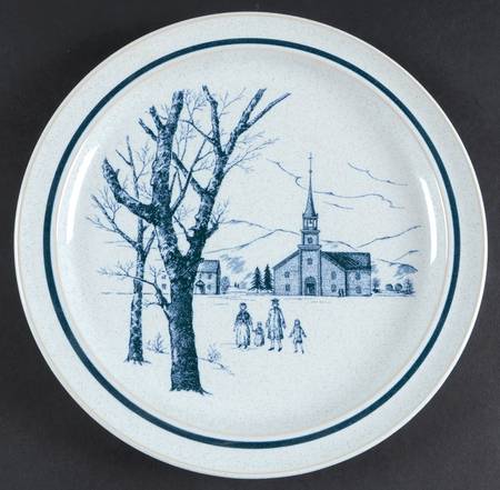 Colonial Times Luncheon Plate