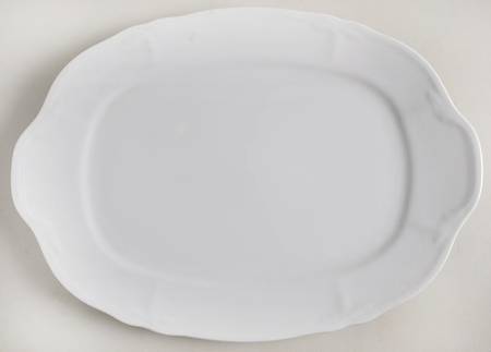 Coty White 14" Oval Serving Platter