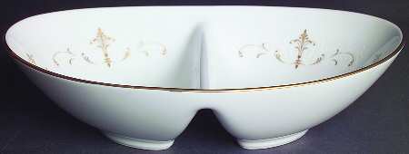 Courtney 10" Oval Divided Vegetable Bowl