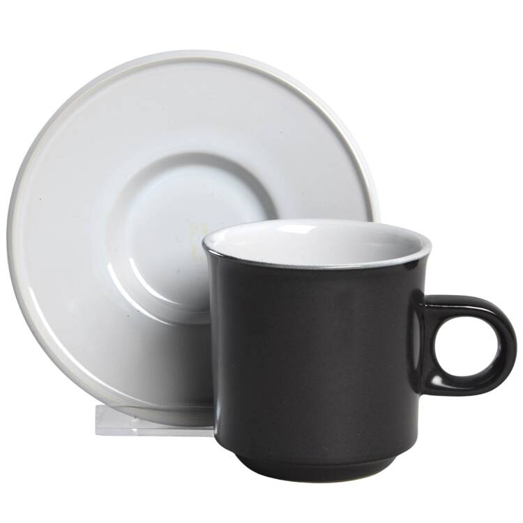 Counterpoint Flat Cup & Saucer Set