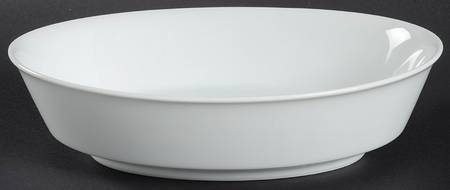Commander White 9" Oval Vegetable Bowl