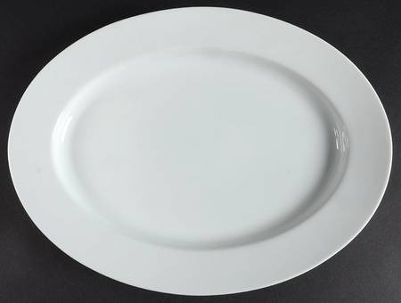Commander White 13" Oval Serving Platter