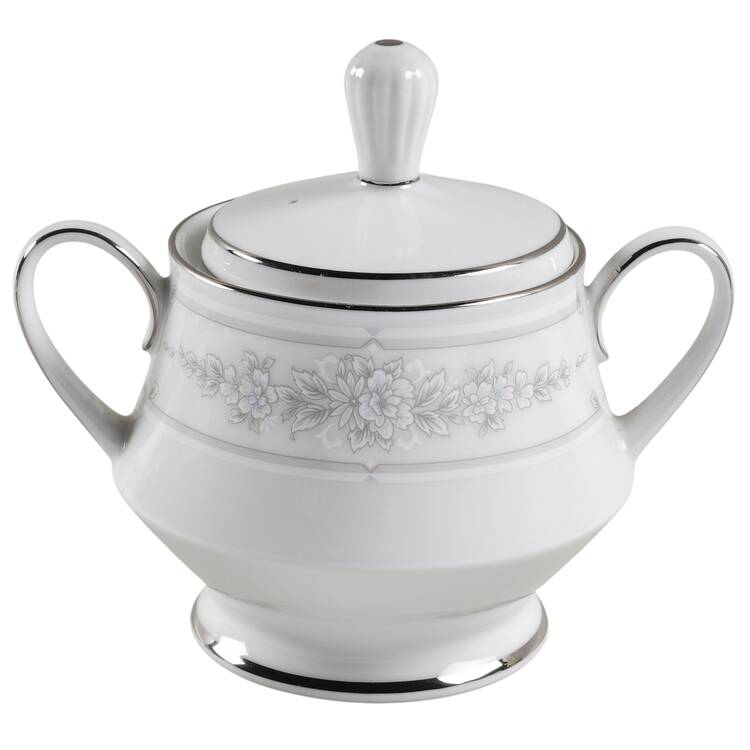 Crystal Bouquet Sugar Bowl & Lid