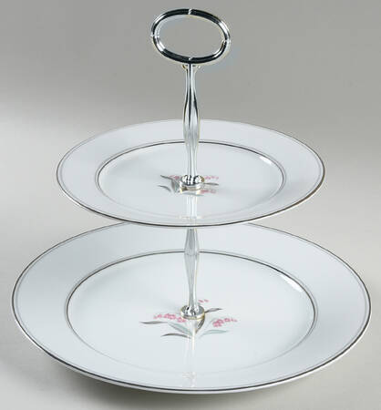 Crest 6 5/8"-10"  2 Tiered Serving Tray (Dp, Sp) HC