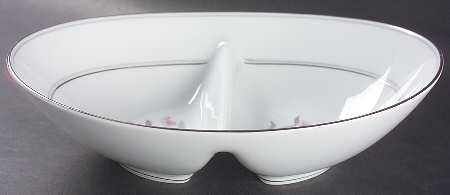Crest 10" Oval Divided Vegetable Bowl