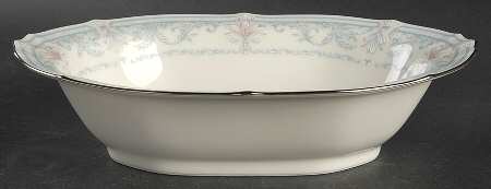 Crown Flower 10" Oval Vegetable Bowl
