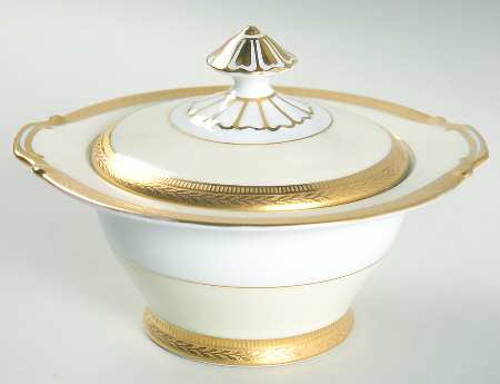 Crest Gold Sugar Bowl & Lid