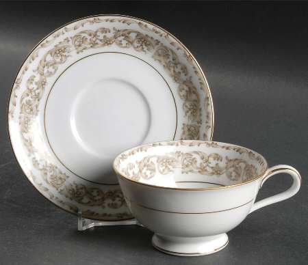 Cromwell Footed Cup & Saucer Set