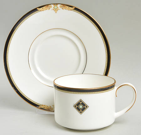 Crownpointe Flat Cup & Saucer Set