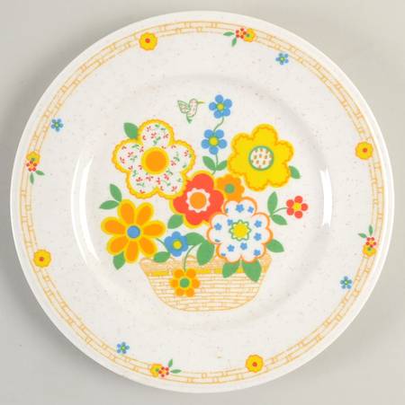 Crazy Quilt Salad Plate