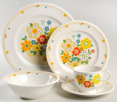Crazy Quilt 5 Piece Place Setting
