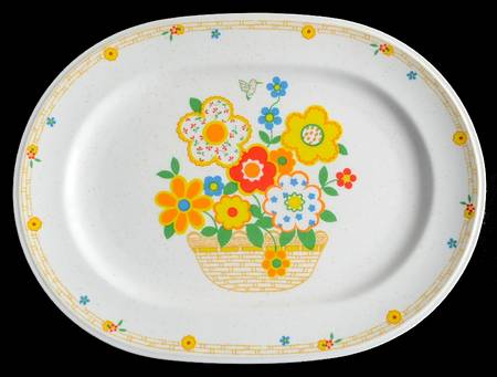 Crazy Quilt 13" Oval Serving Platter