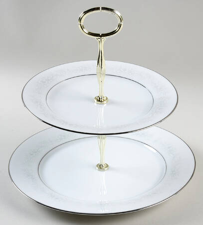 Cumberland 6 5/8"-10"  2 Tiered Serving Tray (Dp, Sp) HC