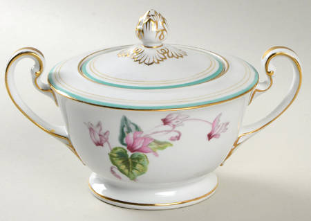 Cyclamen Sugar Bowl & Lid