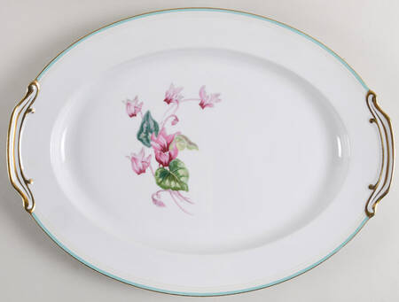 Cyclamen 16" Oval Serving Platter