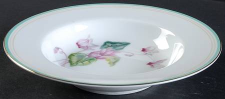 Cyclamen Rim Soup Bowl