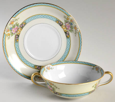 Cyrano Flat Cream Soup Bowl & Saucer Set