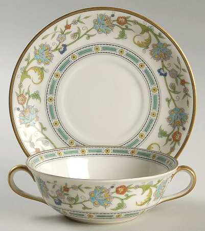 Cyril Flat Cream Soup Bowl & Saucer Set