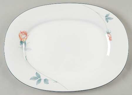 Dawn Blush 14" Oval Serving Platter