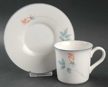 Dawn Blush Flat Cup & Saucer Set