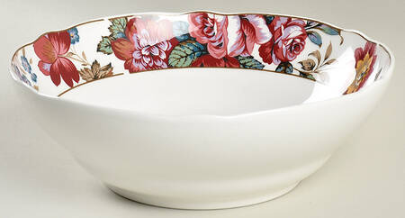 Damask Bouquet 8" Round Vegetable Bowl