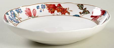 Damask Bouquet Coupe Soup Bowl
