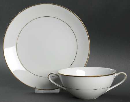 Dawn Flat Cream Soup Bowl & Saucer Set