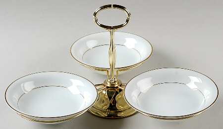 Dawn 7" x 12" 3-Part Relish & Metal Stand (FR) HC